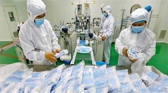 أحد مصانع الكمامات الطبية في الصين (أرشيف)