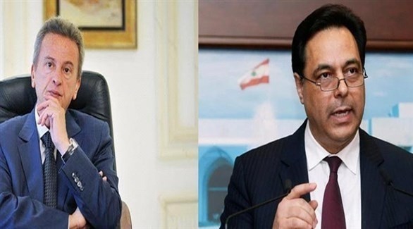 رئيس الوزراء اللبناني حسان دياب وحاكم مصرف لبنان رياض سلامة.(أرشيف)