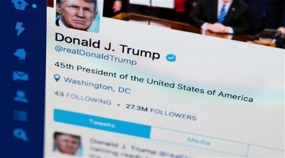 حساب الرئيس الأمريكي دونالد ترامب  على تويتر (أرشيف)