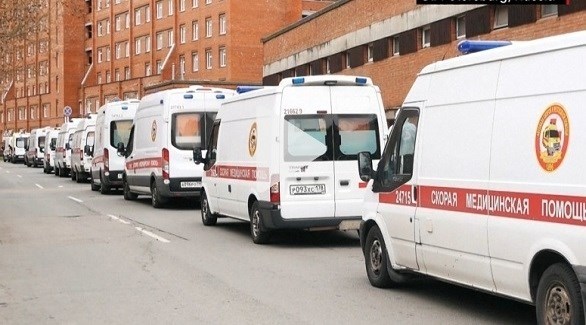 سيارات إسعاف في روسيا (أ ف ب)  
