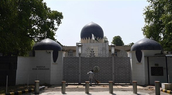 بوابة السفارة الباكستانية في الهند (أرشيف)