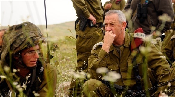وزير الدفاع الإسرائيلي بيني غانتس في تدريبات لجيش الاحتلال (أرشيف)