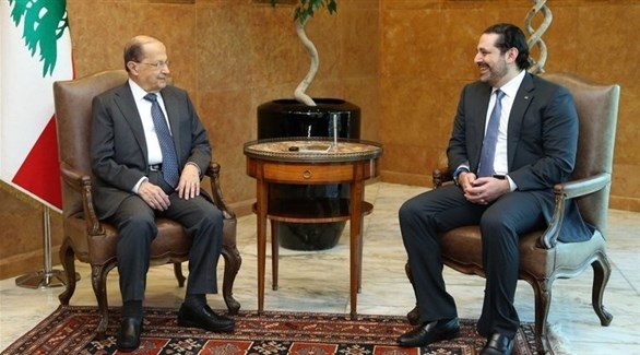 الرئيس اللبناني ميشال عون  ورئيس الحكومة السابق زعيم تيار المستقبل سعد الحريري (أرشيف)