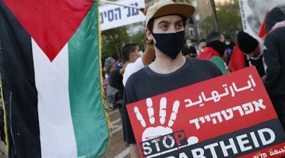 احتجاجات ضد ضم الضفة في تل أبيب (أ ف ب)