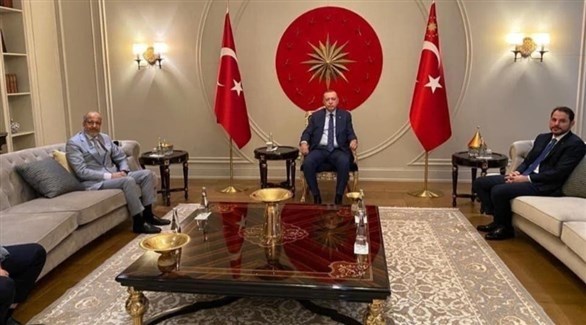 لقاء يجمع بين الرئيس التركي أردوغان ومحافظ مصرف ليبيا المركزي الصديق الكبير (أرشيف)