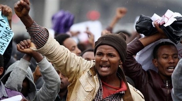 محتجون في أديس أبابا على مقتل المغني (أرشيف)