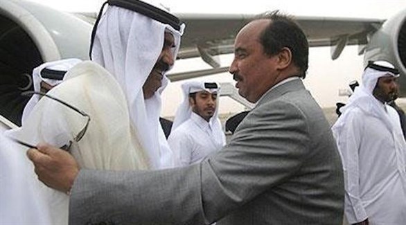 رئيس موريتانيا السابق محمد ولد عبد العزيز وأمير قطر السابق الشيخ حمد بن خليفة (صحراء ميديا)