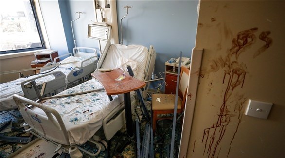 غرفة مستشفى بعد انفجار بيروت (أرشيف)