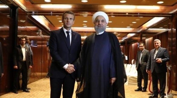 الرئيسان الإيراني حسن روحاني والفرنسي إيمانويل ماكرون (أرشيف)