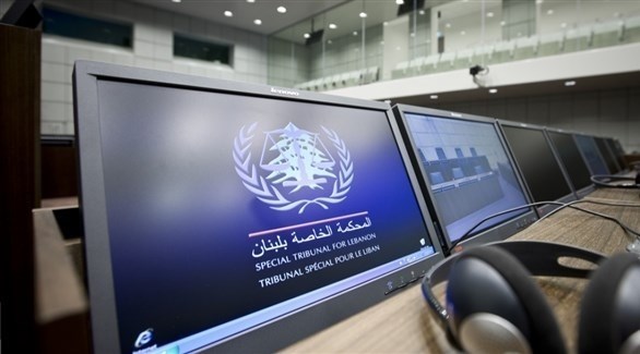 شاشة كمبيوتر داخل قاعة المحكمة في لاهاي (أرشيف)