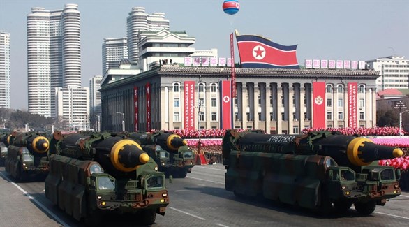 صواريخ باليستية كورية شمالية في استعراض عسكري ببيونغ يانغ (أرشيف)