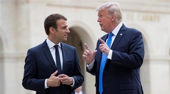 الرئيس الأمريكي دونالد ترامب ونظيره الفرنسي إيمانويل ماكرون (أرشيف)