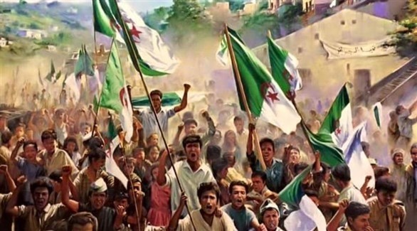 لوحة تعكس الانتفاضة ضد الاستعمار الفرنسي في الجزائر 