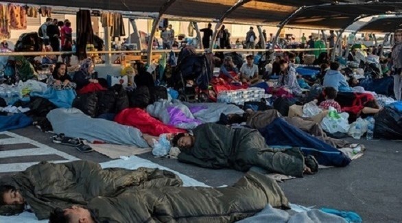 المهاجرين المشردين من مخيم موريا (أرشيف)