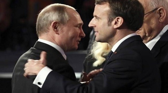 الرئيسان الفرنسي إيمانويل ماكرون والروسي فلاديمير بوتين (أرشيف)
