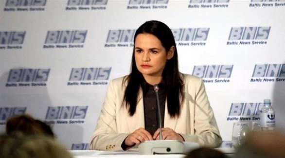 زعيمة المعارضة في بيلاروسيا سفيتلانا تيخانوفسكايا (أرشيف)