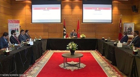 مفاوضات بوزنيقة في المغرب بين الوفدين الليبيين (أرشيف)