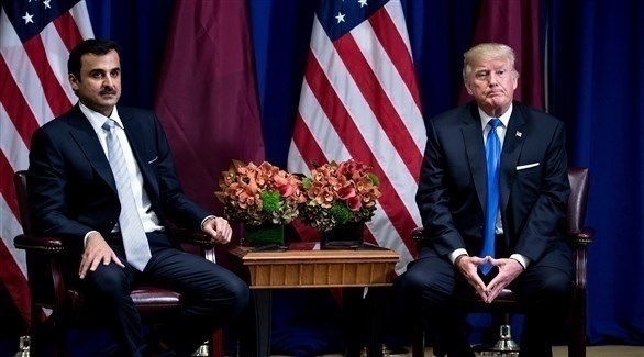 الرئيس الأمريكي دونالد ترامب وأمير قطر الشيخ تميم بن حمد آل ثاني (أرشيف)
