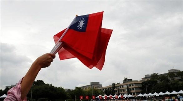 علم تايوان مرفوعاً في أحد التجمعات (أرشيف)