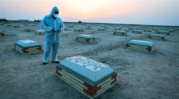 تشييع جثمان متوفى بكورونا في العراق (أرشيف)