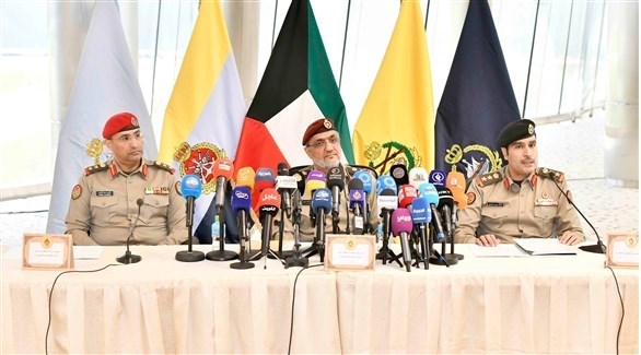 مدير مديرية التعبئة العامة في الجيش الكويتي العقيد الركن طارق الصبر خلال مؤتمر صحافي (كونا)