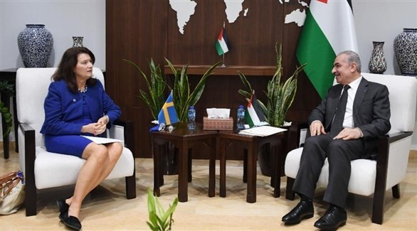 رئيس الوزراء الفلسطيني ووزيرة خارجية السويد (وفا)