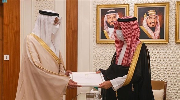 وزير الخارجية السعودي وسفير مملكة البحرين (واس)