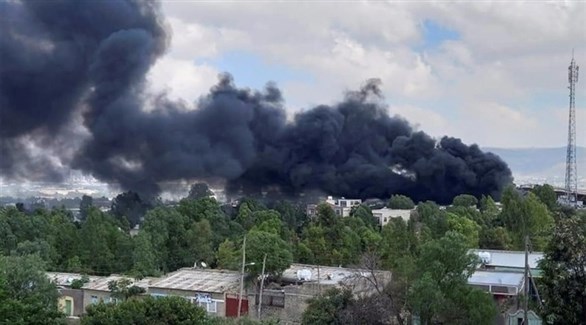 دخان يتصاعد بعد قصف في تيغراي (أرشيف)