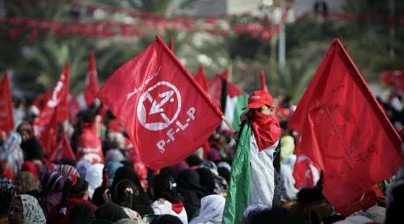 متظاهرون يرفعون رايات الجبهة الشعبية لتحرير فلسطين (أرشيف)