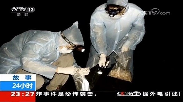 باحثون صينيون يجمعون عينات من الخفافيش (ديلي ميل)