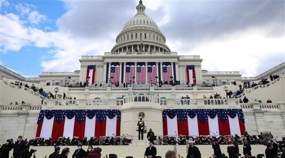 مبنى الكابيتول الأمريكي قبل مراسم تنصيب الرئيس جو بايدن (تويتر)