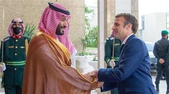 الرئيس الفرنسي ماكرون وولي العهد السعودي الأمير محمد بن سلمان (أرشيف)
