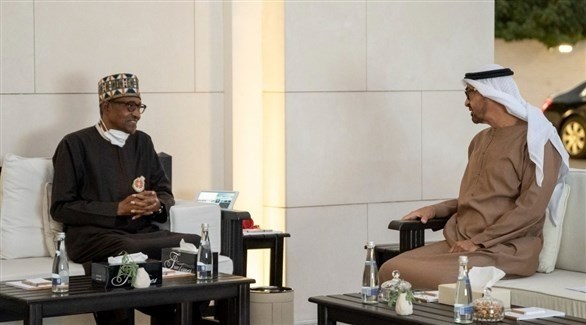 الشيخ محمد بن زايد رفقة رئيس نيجيريا (وام)