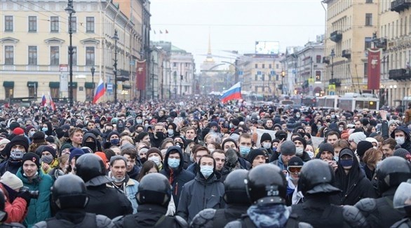 تظاهرات في روسيا تأييداً لنفالني (أرشيف)