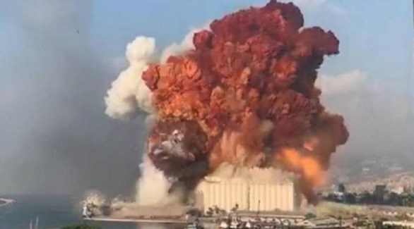 لحظة الانفجار المدمر في ميناء بيروت (أرشيف)