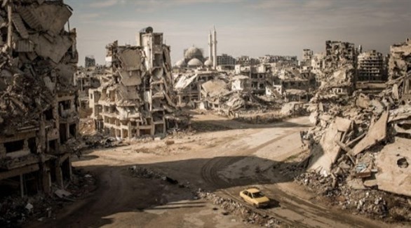 آثار الدمار في حماة السورية (أرشيف)