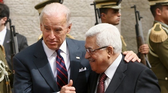 الرئيسان الفلسطيني محمود عباس والأمريكي جو بايدن (أرشيف)
