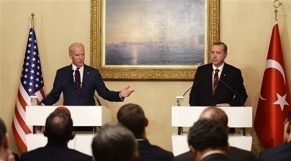 الرئيس التركي ونائب الرئيس الأمريكي (آنذاك) جو بايدن (أرشيف / أ ف ب)