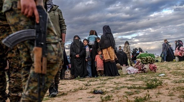 عائلات أعضاء في داعش في مخيم بسوريا (أرشيف)