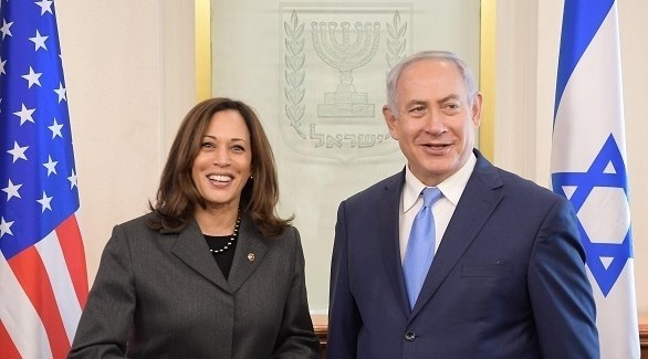 نائبة الرئيس الأمريكي كامالا ورئيس الوزراء الإسرائيلي نتانياهو (أرشيف)