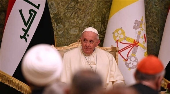 البابا فرنسيس في العراق اليوم الجمعة (أ ف ب)