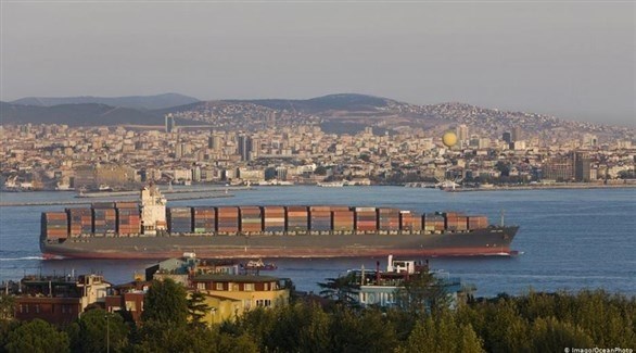 سفينة حاويات في ميناء تركي (أرشيف)