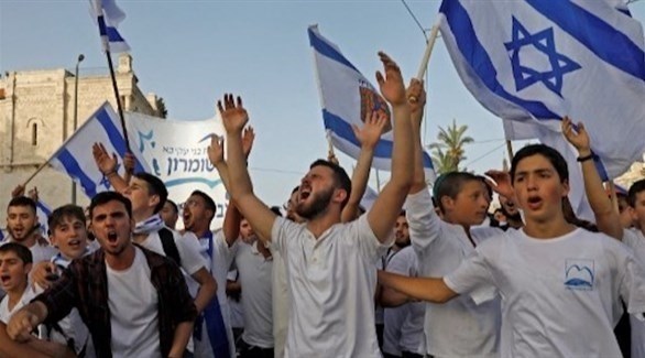 يهود متطرفون في مسيرة بالقدس (أ ف ب)