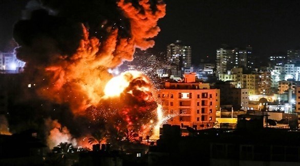 انفجار في غزة بعد غارة إسرائيلية على القطاع (أرشيف)
