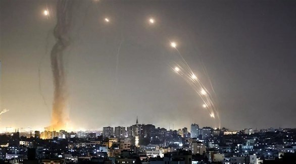 إطلاق صواريخ من غزة على إسرائيل (تويتر)