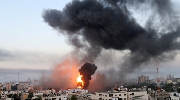 انفجار في غزة بعد غارة إسرائيلية على القطاع (أرشيف)