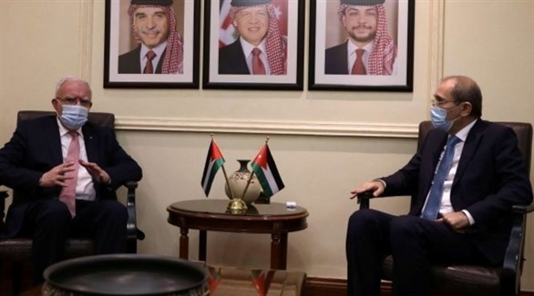 وزيرا الخارجية الأردني أيمن الصفدي والفلسطيني رياض المالكي (أرشيف)