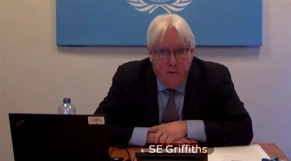 مارتن غريفيث متحدثاً لمجلس الأمن الدولي (تويتر)