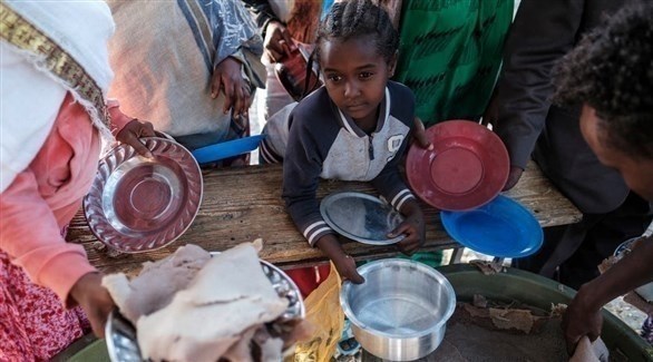 طفلة من إقليم تيغراي في مخيم للاجئين (أرشيف)