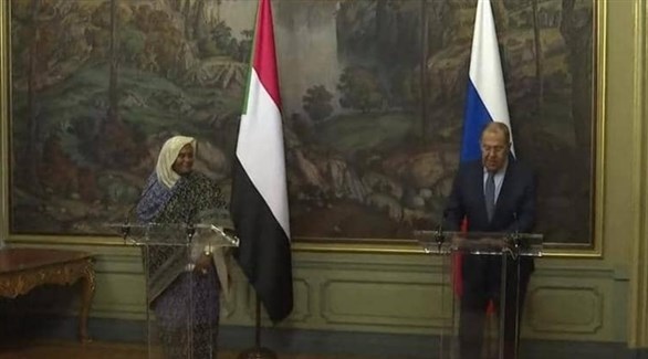 مؤتمر صحافي بين وزير الخارجية الروسي ونظيرته السودانية (تويتر)
